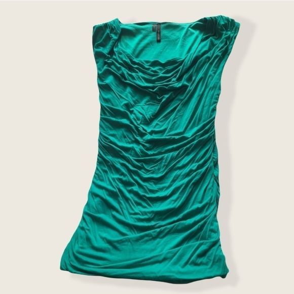 🌹2/$15 Maurices Ruched Green Blouse Sleeveless Wo - Picture 5 of 13